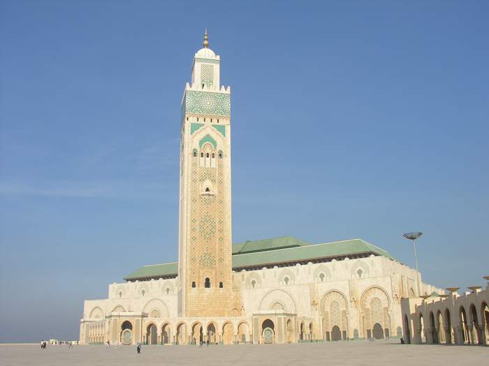  dzienny widok oglny wielkiego meczetu Hassana II